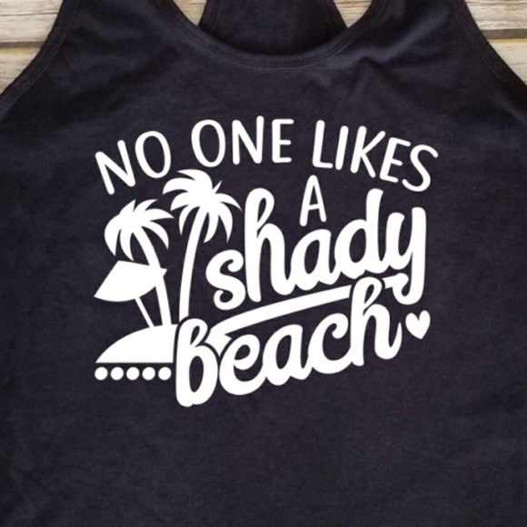 No one likes a shady Beach women's black tank top - Picture 2 of 3